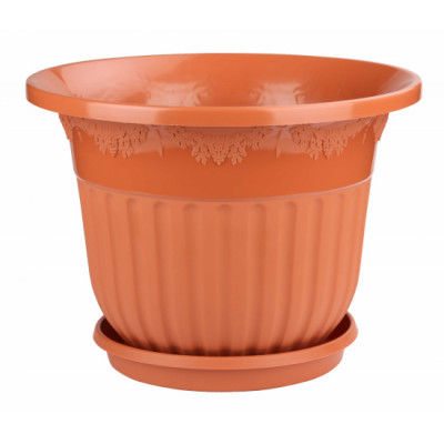 Кашпо 25,0л Д44,0см с под [ЛОЗАННА] КОРИЧНЕВЫЙ