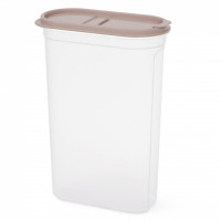 Емкость для сыпучих продуктов "Космо" 2,7л (с клапаном) (какао) (уп.8)