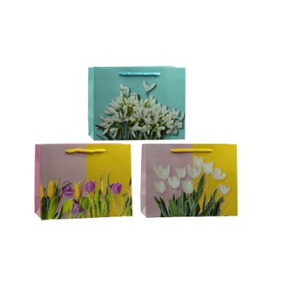 Пакет "Весений букет" 14,5*15*6см