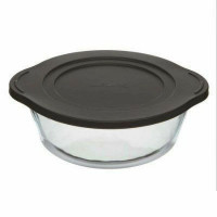 Borcam" кастрюля круглая с пласт.крышкой Черный, 2100 мл 59001 PLS Black