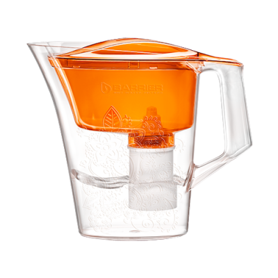 Фильтр-кувшин для очистки воды "БАРЬЕР Танго" 2,5л оранжевый с узором