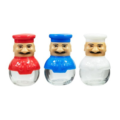 Солонка с крышкой, стекло и пластик, 8,5см, 90мл