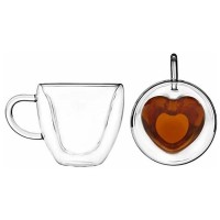 Кружка с двойными стенками Сердце для горячих напитков(350мл)