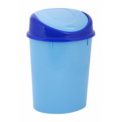 Контейнер для мусора 8л (овальный)(голубой)(уп.5) вывод