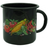 Кружка 1л черная Кукуруза