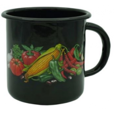 Кружка 1л черная Кукуруза