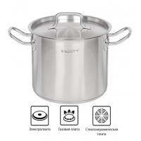 Котел 30,0л (d35см; h36см) Высокий [ОБЩЕПИТ] Сварной. Клепанные ручки( стеклокерам,газовая, электро