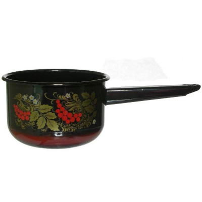 Ковш 1,0л без кр. черн. с красн. подп. Рябина (4)