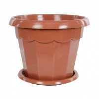 Горшок цв. "Гармония" 7л. с под. (корич.)(уп.20) вывод