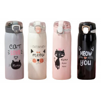 Термос 500мл "Cat" 4цв