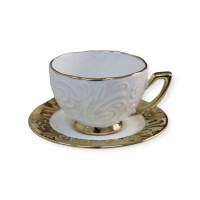 Чайный набор 12пр, золотая обводка 200мл