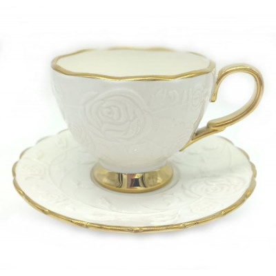 Кофейный набор 12пр, золотая обводка 100мл