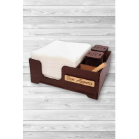 Салфетница "Интерьерная" (с салф. и дер. солноками) сувенир-подставка Т 1179