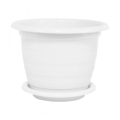 Горшок цветочный "Виола" 1л белый вывод