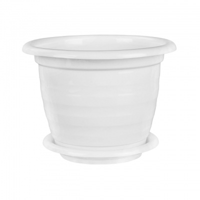 Горшок цветочный "Виола" 2л белый вывод