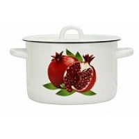 Кастрюля 3,0л белая с рисунком в ассортименте(без ободка)