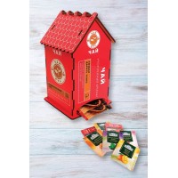 Чайный домик "Красный лоск" (с пак. чаем) сувенирный Т 1050