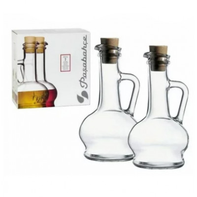 Набор графинов д/масла с крышкой 2 пр 260мл вывод