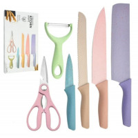 Набор ножей в под.коробке 6 предметов, чёрный