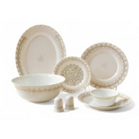 Набор стол.28 пред. стеклокерам."Кружева"(блюдо35см,тар.25см,тар.19см,суп.23см,сал.1700мл,сал300мл)