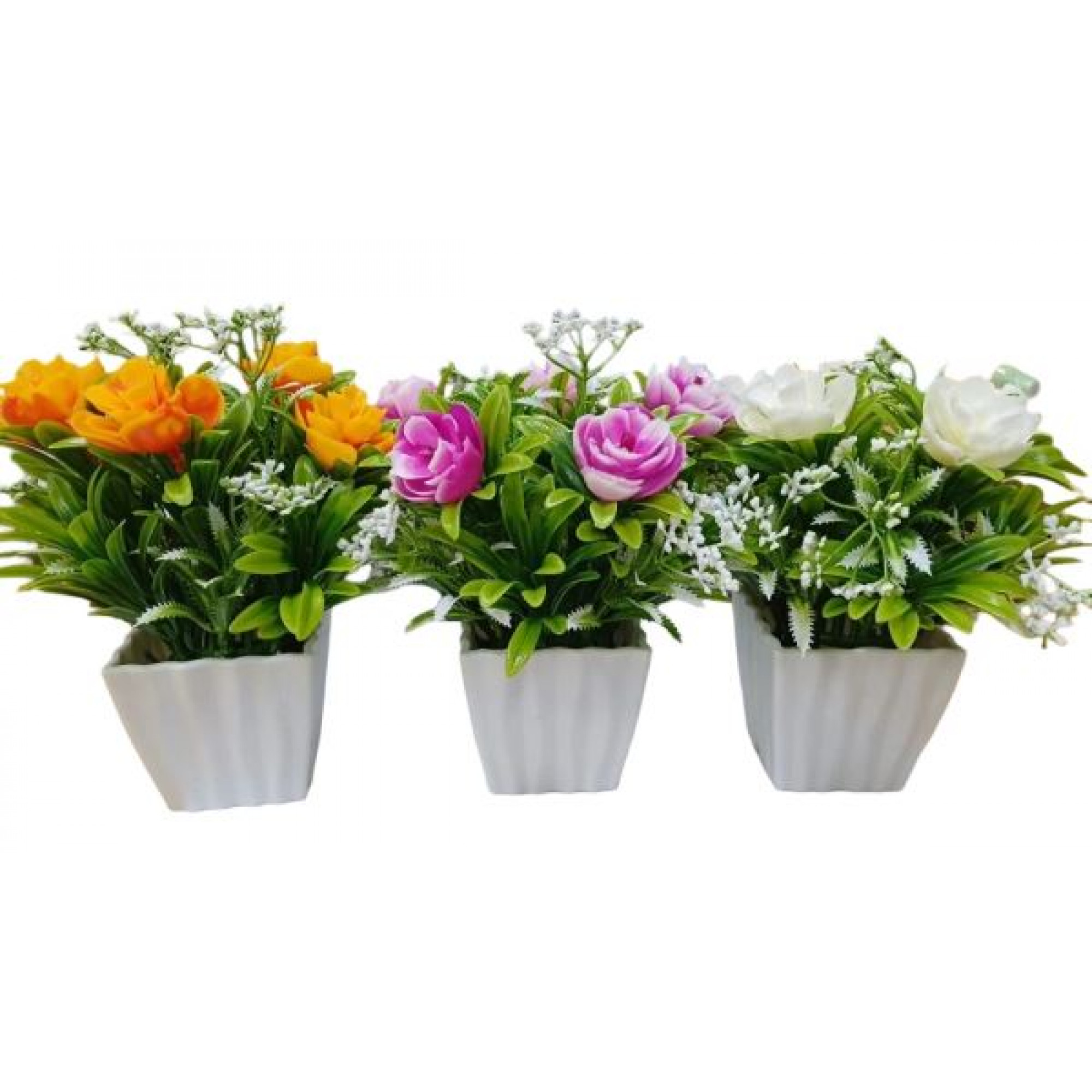 Цветы искуственные в горшке 19*8см