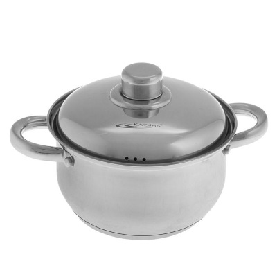 Кастрюля 4,5л нерж. индукц.дно d-22 ГРЕТТА