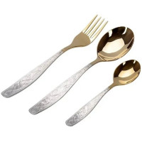 Набор столовых приборов 18пр Уралочка с частичным покрытием КК(картонная коробка)