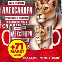Кружка 350мл Имена Женские(сюрприз,девочки,сударыня)