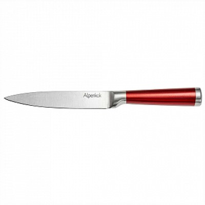 AK-2080/D Универсальный нож из нержавеющей стали с красной ручкой "Burgundy" 5" (12,7 см) (120/12)