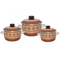 Набор кастрюль 3пр №02 (2+3+4л) ШОКОЛАД