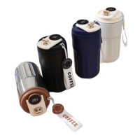 Термокружка 460мл с ремешком и термометром