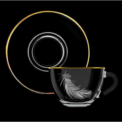 Чайная пара арт.337-Г34 "Перо"