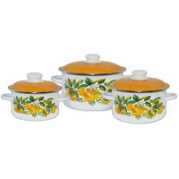 Набор кастрюль 3пр №19 (2л+3л+5,5л) ГРУШЕВЫЙ САД