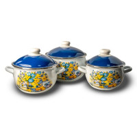 Набор кастрюль 3пр №02 шар. ЛЕТНИЙ ВЕЧЕР (2л+3л+4л )