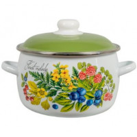 Кастрюля 2,0 л сф. ЛЕСНАЯ МЕЛОДИЯ белосн. (8)