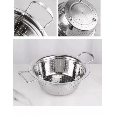 Дуршлаг 24см с двумя ручками из нержавейки 25*10см