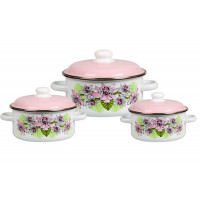 Набор кастрюль 3пр №05 (2+3+4л) АЗАЛИЯ