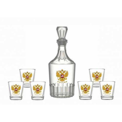 Набор для вина 7пр. арт.1230-Д "Орел" (графин+6 стаканов)