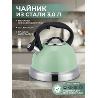 Чайник 3,0л из нержавейки с цветным покрытием 3цвета (0,33мм 201SS;0,34мм 430SS) OZ