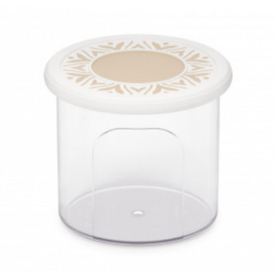 Банка д/сып продуктов 0,8л круг [ЭСТЕТИКА] БЕЛО-БЕЖЕВЫЙ вывод