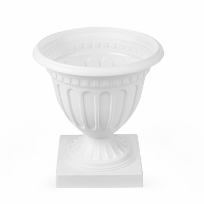 Вазон низкий  6,0л Д29,5см [ОЛИМПИЯ] БЕЛЫЙ