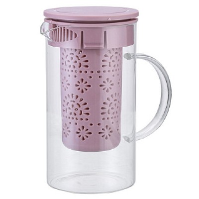 Заварочный чайник 1000 мл бежево-розовый (24)