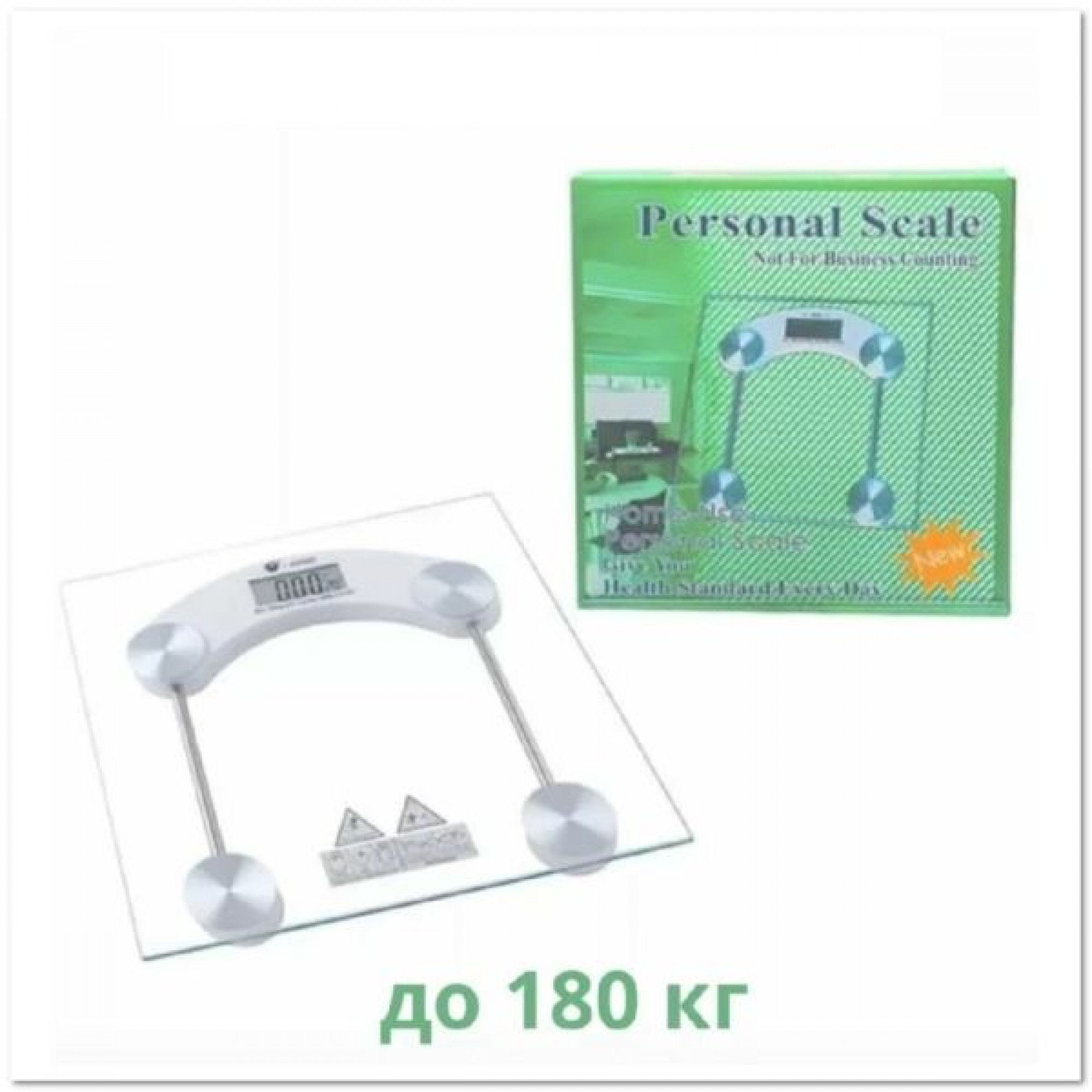 Напольные весы 30*30см прозрачные макс180кг OZ