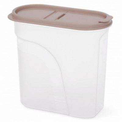 Емкость для сыпучих продуктов 1,75л (с клапаном) (какао) (уп.12) (Стандарт качество)