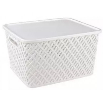 Корзина   350*290*225мм с/кр [ПЛЕТЕНКА] БЕЛЫЙ