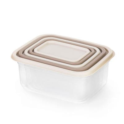 Набор контейн д/СВЧ 5шт (0,2л+0,4л+0,7л+1,1л+1,9л) КАКАО-БЕЖЕВЫЙ