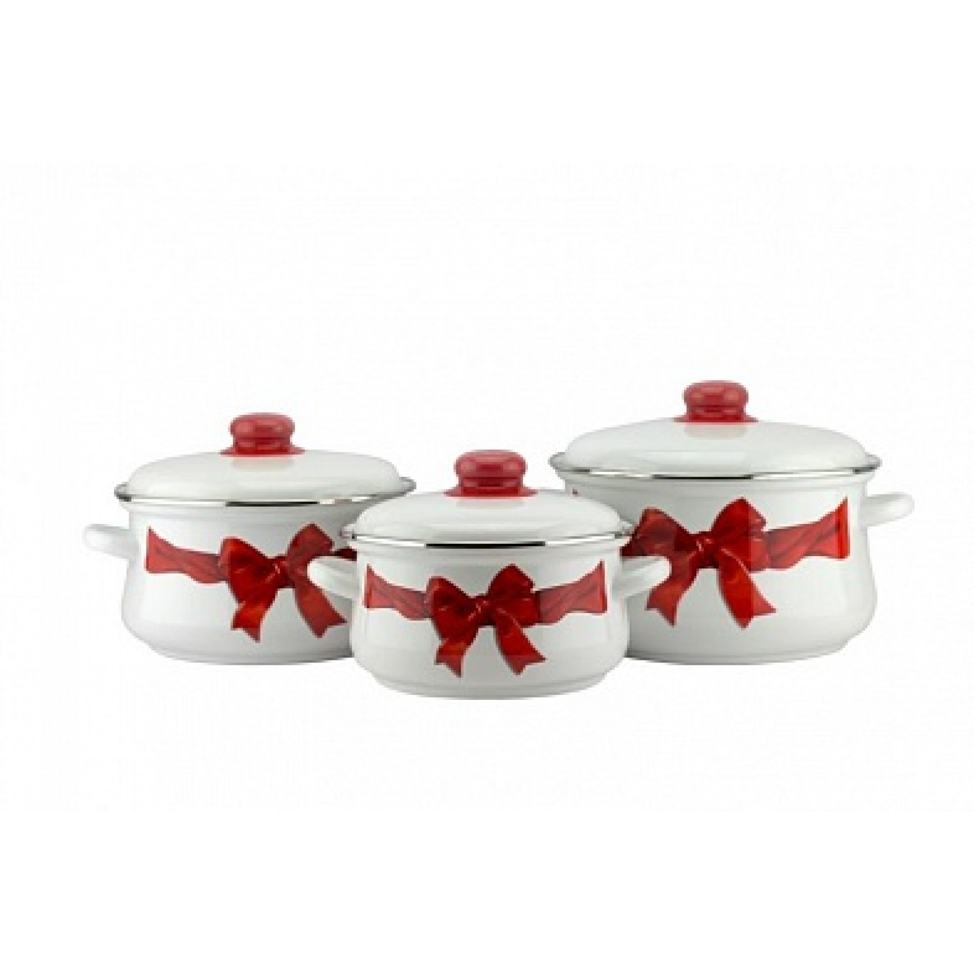 Набор кастрюль эмаль. 3пр (2+3+4л) БАНТ